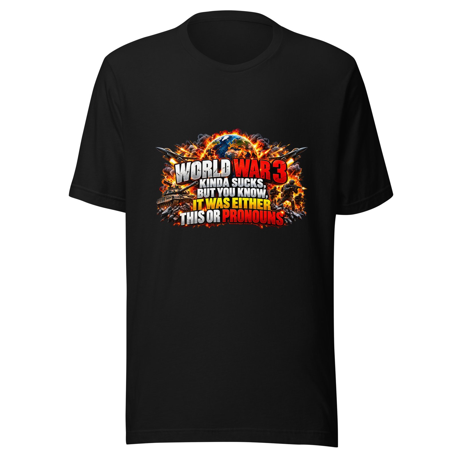 World War 3 – T-Shirt unisex staple t shirt black front 6adc9bc6c6b77.jpg